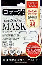 Japan Gals Маска с коллагеном "Pure5 Essential" 30 шт